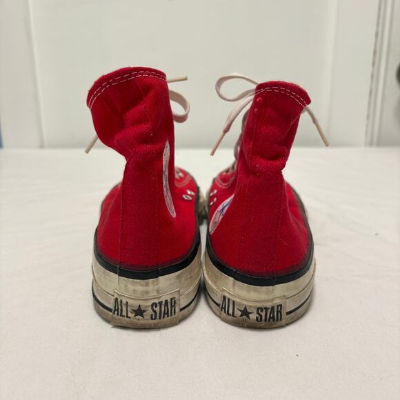 VTG 80\'s Converse All-Star Chuck Taylor High Top Made In USA Sneakers Red 9.5 main image 4